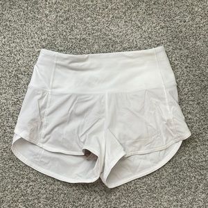 White Lululemon shorts